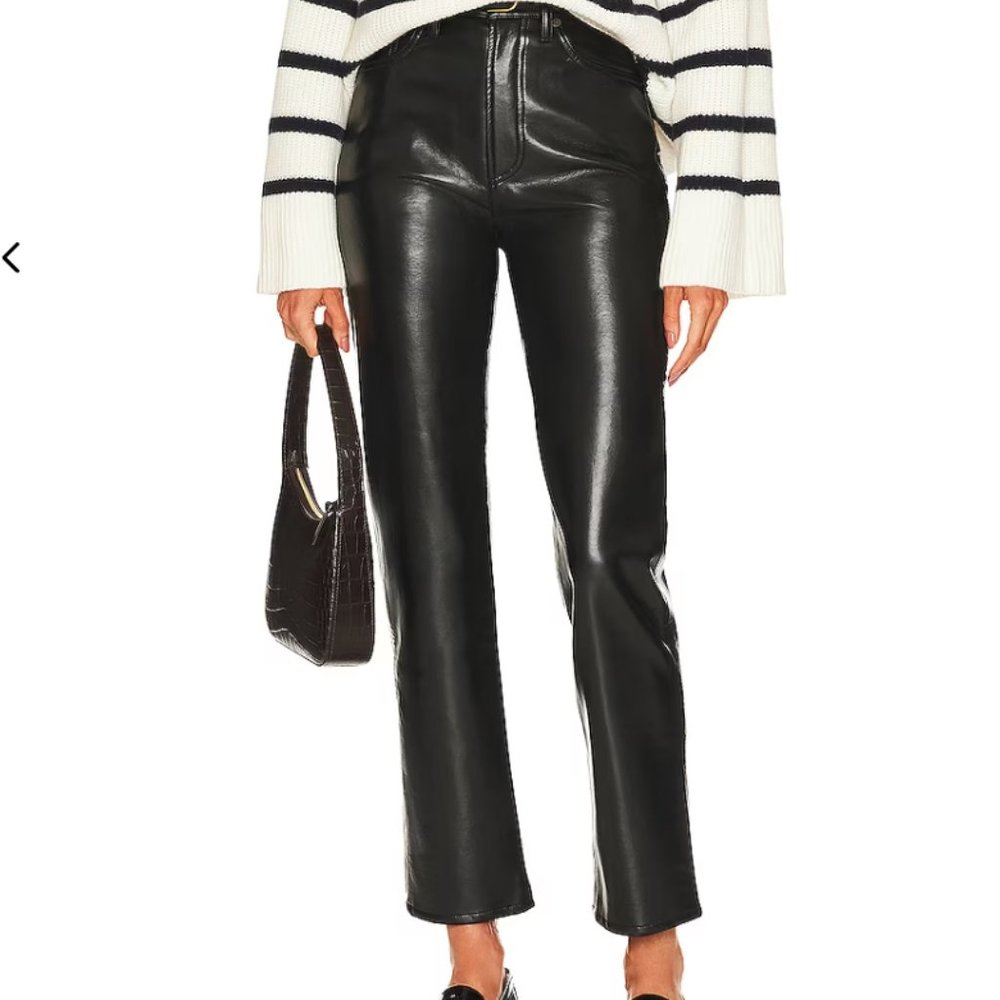 BRAND NEW - AGOLDE - Recycled 90's Fitted Leather Pants - Size 25